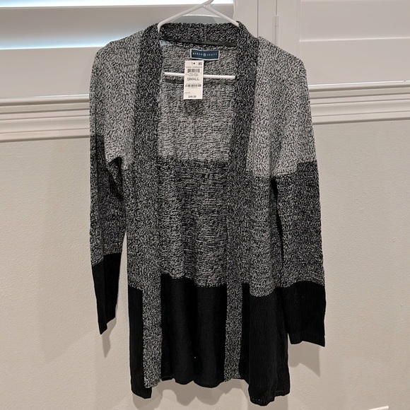 NWT KAREN SCOTT Women's Turbo Colorblocked Cardigan - Picture 2 of 4